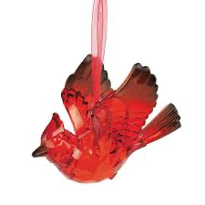 Acrylic Cardinal Ornament