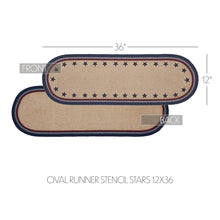 Load image into Gallery viewer, My Country Oval Runner Stencil Stars
