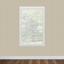 Load image into Gallery viewer, Farmhouse Eureka! 48x63 White Lace Curtain Panel

