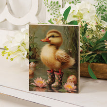 Load image into Gallery viewer, Duckling In Polka Dot Rainboots Blocks
