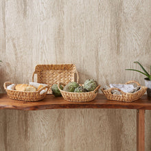 Load image into Gallery viewer, Weavings Hand-Crafted Handled Water Hyacinth Baskets
