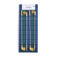 Load image into Gallery viewer, Set of 4 Gold Golf Club Stirrers on Gift Card
