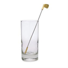 Load image into Gallery viewer, Set of 4 Gold Golf Club Stirrers on Gift Card
