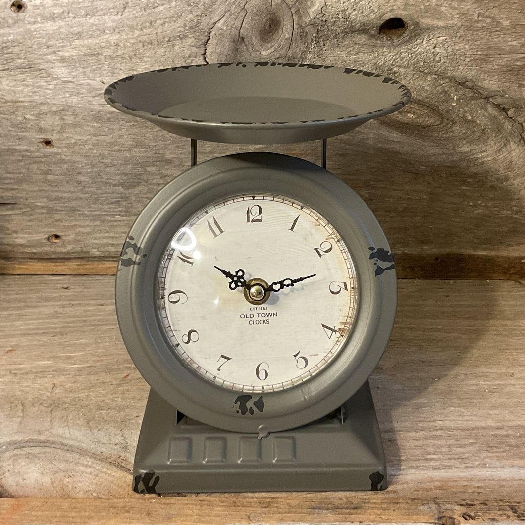 Vintage Dark Gray Old Town Scale Clock