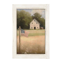 Load image into Gallery viewer, Flag with barn-Vertical Frame
