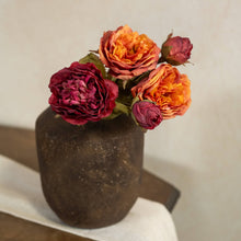 Load image into Gallery viewer, 14&quot; Orange &amp; Burgundy Dried Rose Bundle

