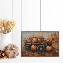 Load image into Gallery viewer, Pumpkins On Wagon
