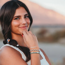 Load image into Gallery viewer, "Anchor" White &amp; Gold Nautical Charm Hair Tie Bracelets
