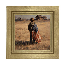 Load image into Gallery viewer, Child With Flag - Boy at Farm
