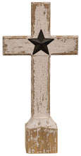 Load image into Gallery viewer, Wooden Cross with Barn Star
