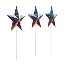 Load image into Gallery viewer, Painted Metal American Flag Theme Star on Pick
