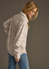 Load image into Gallery viewer, Tan, Brown &amp; Gray Plaid Button Up
