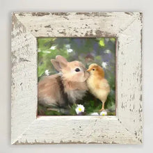 Load image into Gallery viewer, Bunny with Chick Small Framed Print
