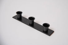 Load image into Gallery viewer, Iron Three Candle Windowsill Taper Holder
