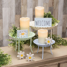 Load image into Gallery viewer, Pastel Metal Standing Candle Trays
