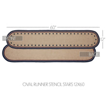 Load image into Gallery viewer, My Country Oval Runner Stencil Stars 12" x 60"
