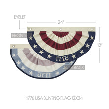 Load image into Gallery viewer, Americana 1776 Flag Bunting – Patriotic Red White Blue
