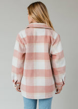 Load image into Gallery viewer, Pink, Tan &amp; Cream Plaid Jacket
