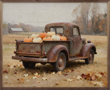 Load image into Gallery viewer, Rusty Truck With Pumpkin Harvest
