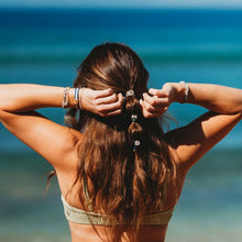 Load image into Gallery viewer, "Anchor" White &amp; Gold Nautical Charm Hair Tie Bracelets
