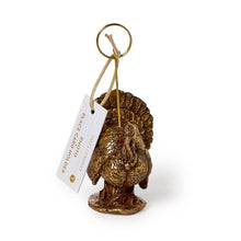 Load image into Gallery viewer, Golden Turkey Place Card / Photo Holder
