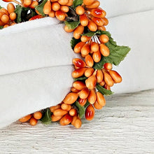 Load image into Gallery viewer, Mustard Orange Pip Berry Taper Ring/Napkin Ring
