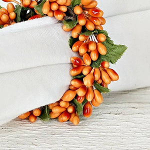Mustard Orange Pip Berry Taper Ring/Napkin Ring