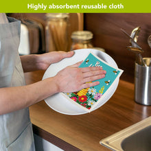 Load image into Gallery viewer, Bee Happy Hive Swedish Dishcloth
