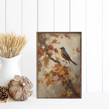 Load image into Gallery viewer, Bluebird On Fall Branch
