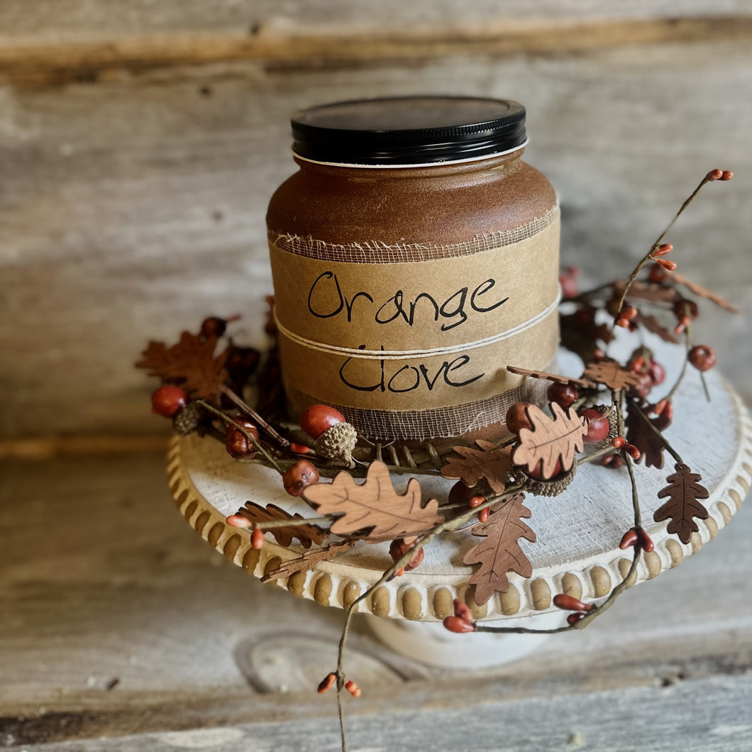 Acorn and Wooden Leaves Candle Ring