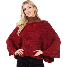 Load image into Gallery viewer, Sweater Poncho with Sleeves
