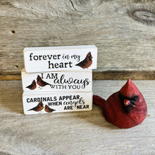 Load image into Gallery viewer, Cardinal Mini Wood Signs
