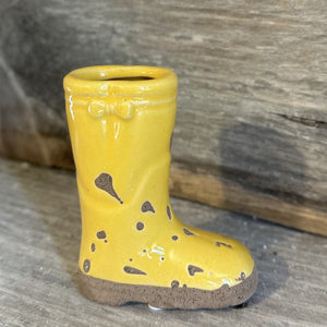 Ceramic Rain Boot with Bow
