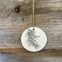 Load image into Gallery viewer, Ceramic Shaped Ornaments with Pine Branches
