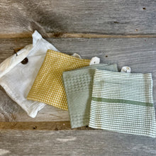 Load image into Gallery viewer, Set of 3 Cotton Waffle Dish Cloths
