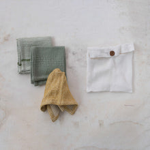Load image into Gallery viewer, Set of 3 Cotton Waffle Dish Cloths
