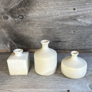 Matte Cream Stoneware Vases