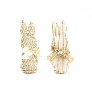 Striped Woven Plush Bunnies