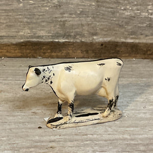 Antiqued Resin Holstein Cow Figurine