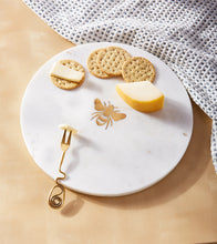Load image into Gallery viewer, Bee Inlay Marble Serving Board
