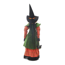 Load image into Gallery viewer, Ophelia Pumpkin Witch on Stand Gathered Traditions by Joe Spencer Doll
