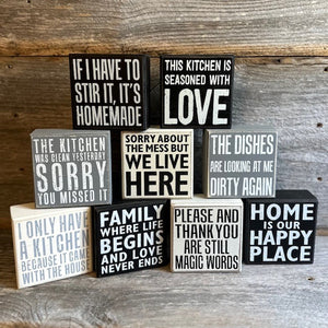 Funny Wood Block Signs