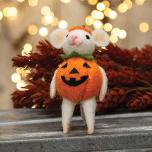 Load image into Gallery viewer, Felted Halloween Pumpkin Mouse
