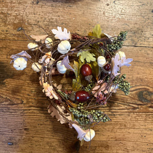 Cream Pumpkin and Acorn Branching Garland