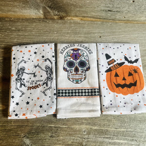 Funny Printed Halloween Tea Towels
