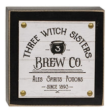 Load image into Gallery viewer, Three Witch Sisters Layered Box Sign
