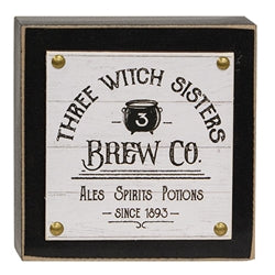 Three Witch Sisters Layered Box Sign