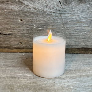 Glass Cylinder Moving Flame LED Candle