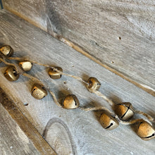 Load image into Gallery viewer, Rustic Gold Bell Rope Garland

