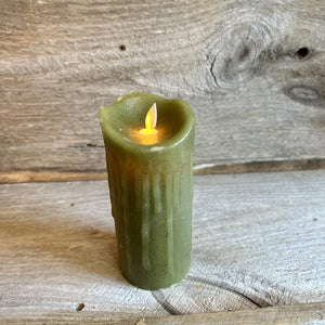 Rustic Moving Flame Pillar Candles